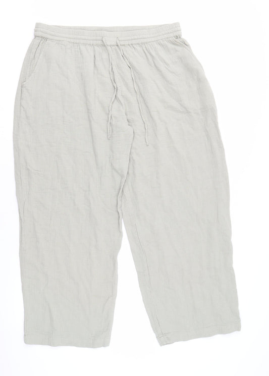 Bonmarché Women's Beige Relaxed Fit Trousers