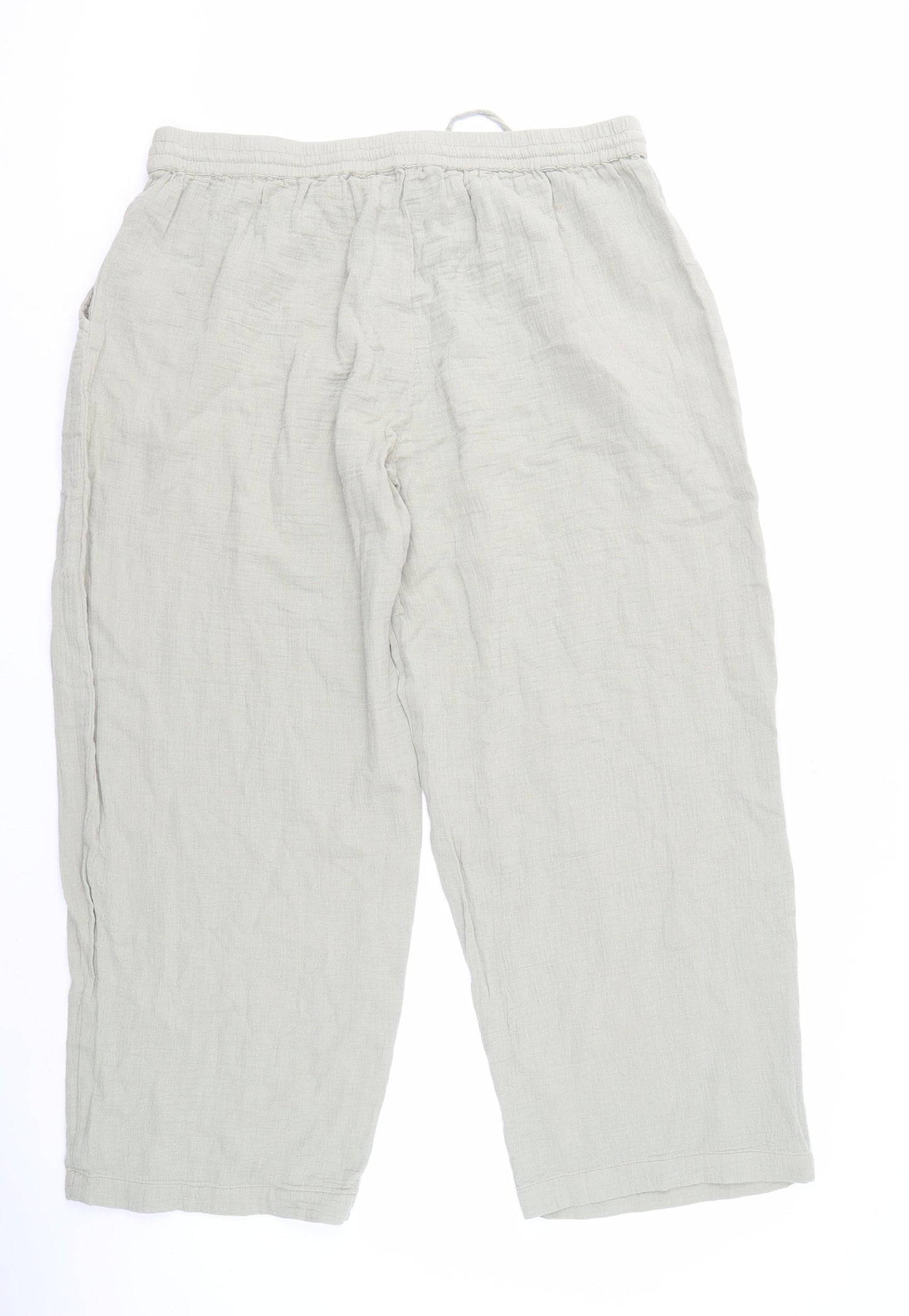 Bonmarché Women's Beige Relaxed Fit Trousers