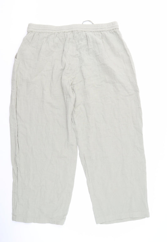 Bonmarché Women's Beige Relaxed Fit Trousers