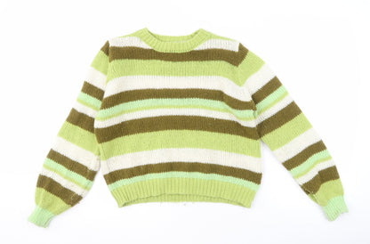 fire & glory Women's Multicoloured Striped Pullover Jumper - S