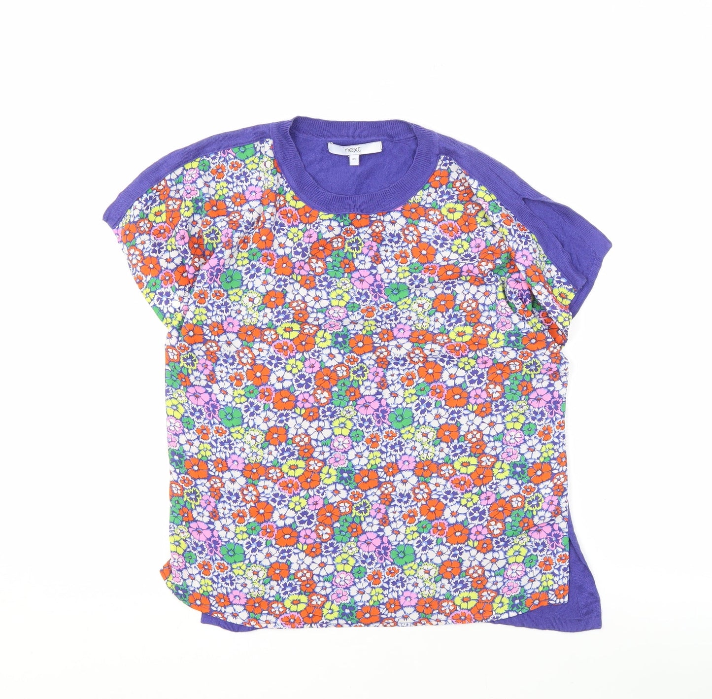 Womens UK Size XS NEXT Multicoloured Basic T-Shirt