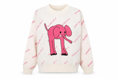 INSANELASIA Women's Beige Elephant Jumper M