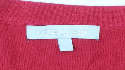 Womens UK Size M Pebble Bay Red Pullover Jumper