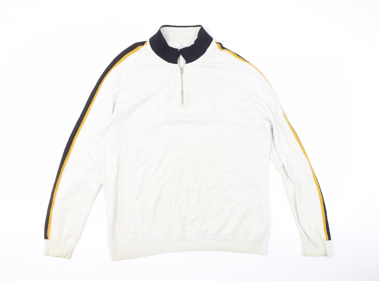 Next Men's Ivory High Neck Pullover Jumper L