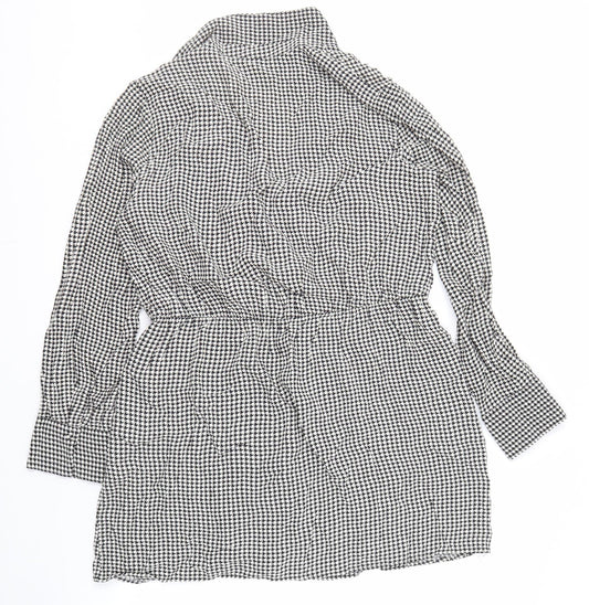 Zara Women Multicoloured Houndstooth Dress Size 14
