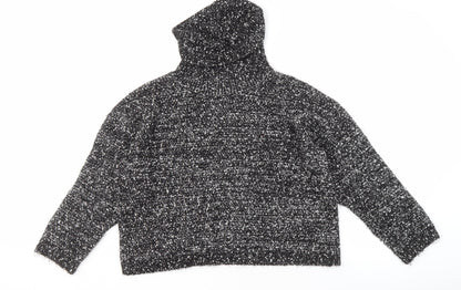 Womens UK Size S Mango Black Pullover Jumper
