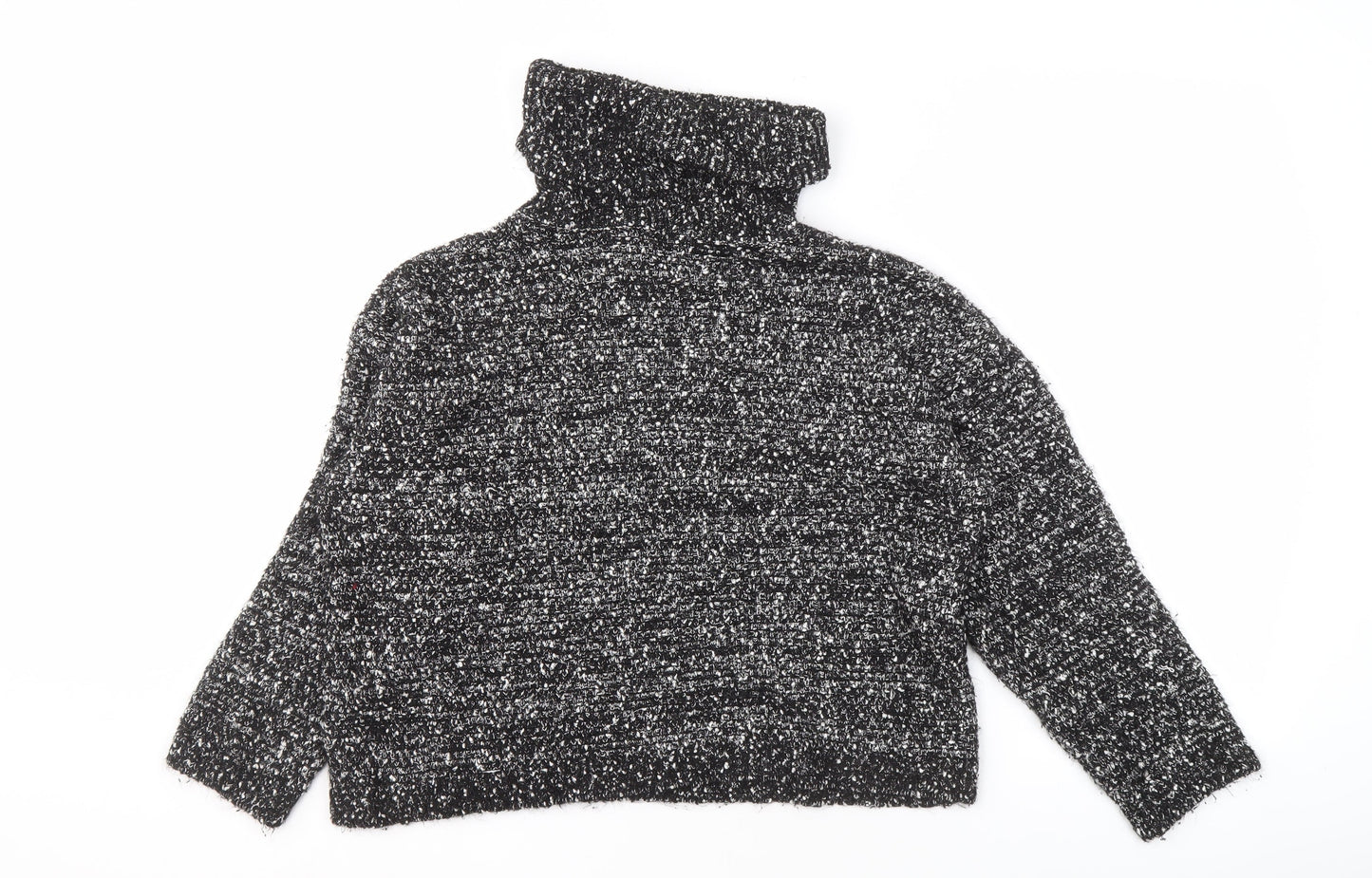 Womens UK Size S Mango Black Pullover Jumper