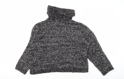 Womens UK Size S Mango Black Pullover Jumper