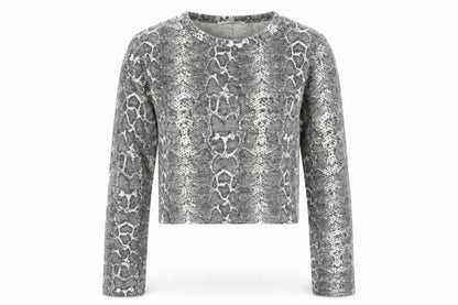 Womens UK Size S Zara Grey Cropped Long Sleeve