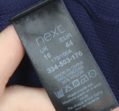Womens UK Size 16 NEXT Blue Basic T-Shirt