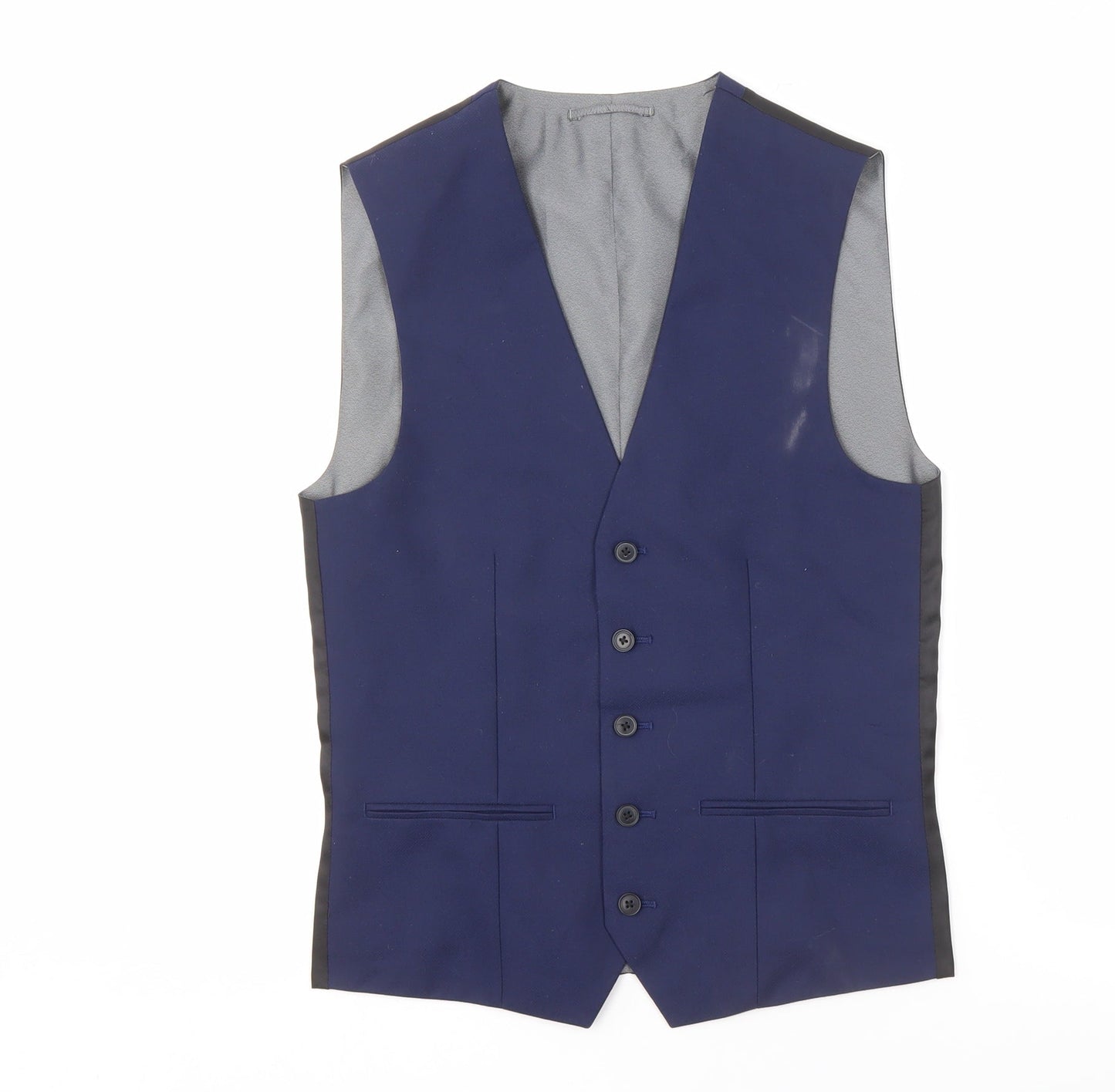 Mens UK Size 34 NEXT Regular Blue Suit Waistcoat