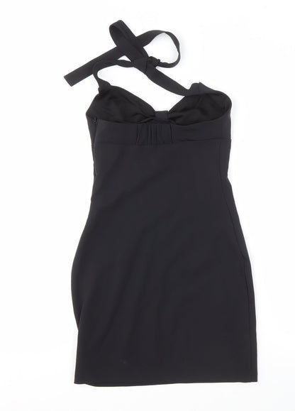 Zara Women's Black Bodycon Dress, Size 12, Party Style