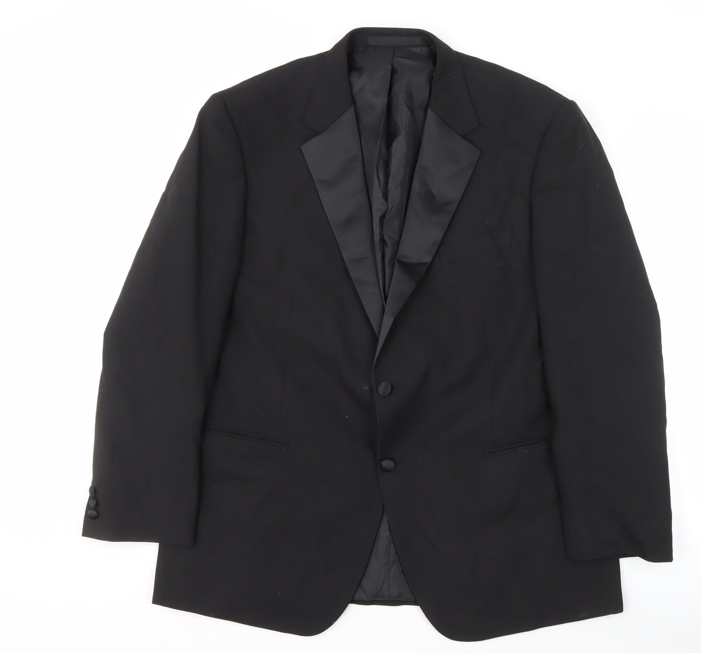 Mens UK Size 44 Marks and Spencer Regular Black Suit Tuxedo