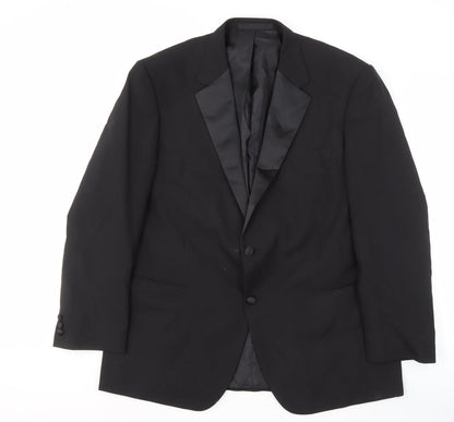 Mens UK Size 44 Marks and Spencer Regular Black Suit Tuxedo