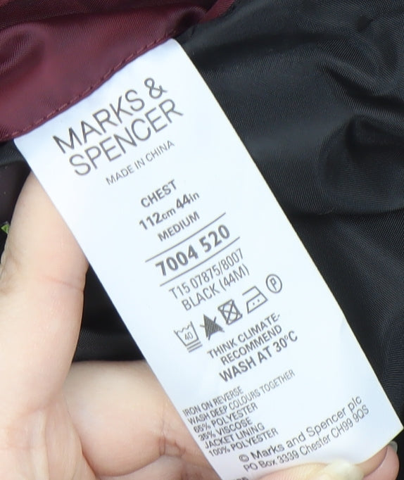 Mens UK Size 44 Marks and Spencer Regular Black Suit Tuxedo