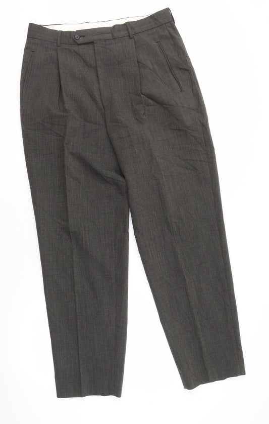 Mens UK Size 34 Charly O'Brian  Dress Pants Grey Trousers