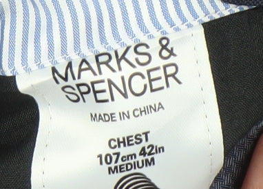 Mens UK Size 42 Marks and Spencer Regular Blue Suit Jacket