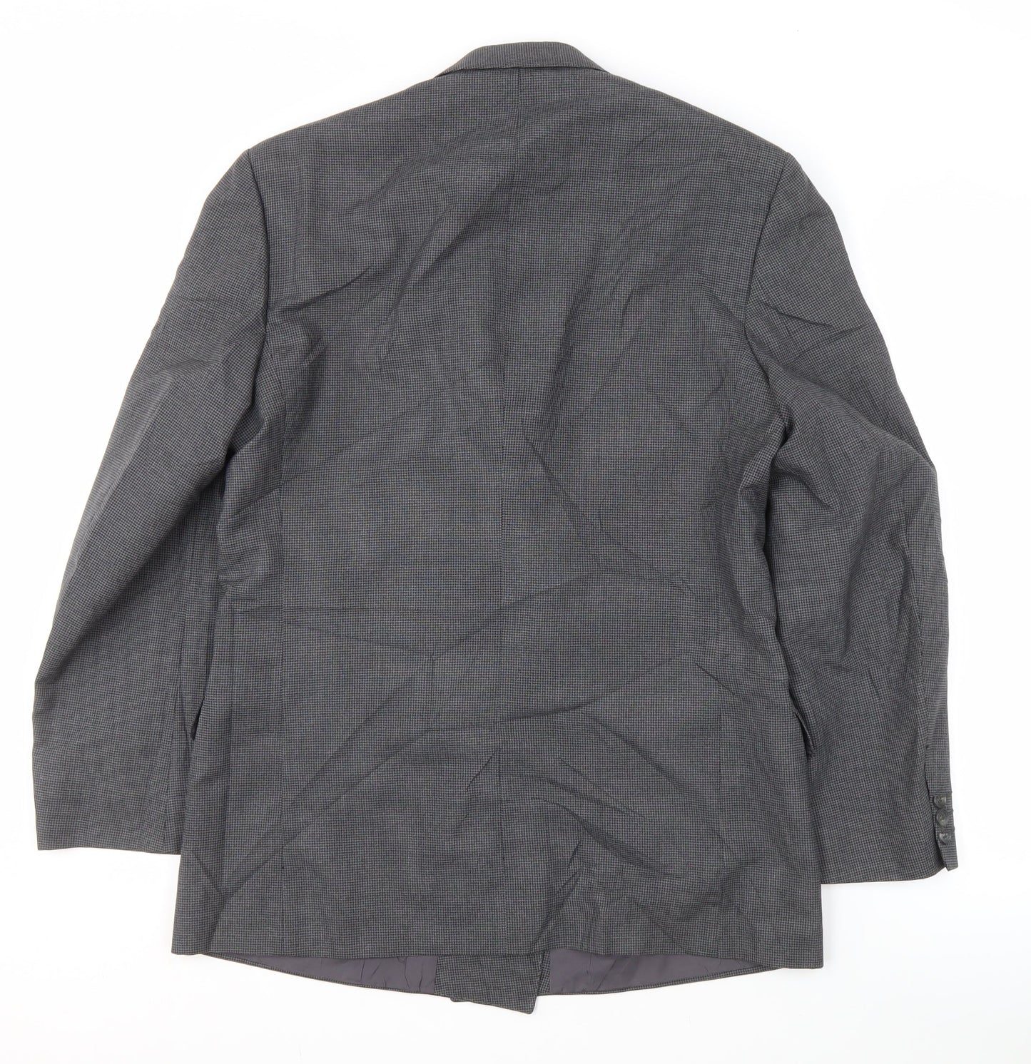 Mens UK Size 40 Pinstripe Regular Grey Suit Jacket