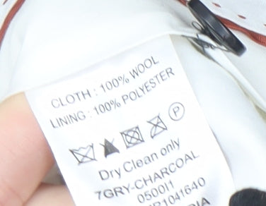 T.M. Lewin Men's Grey Striped Business Trousers 32