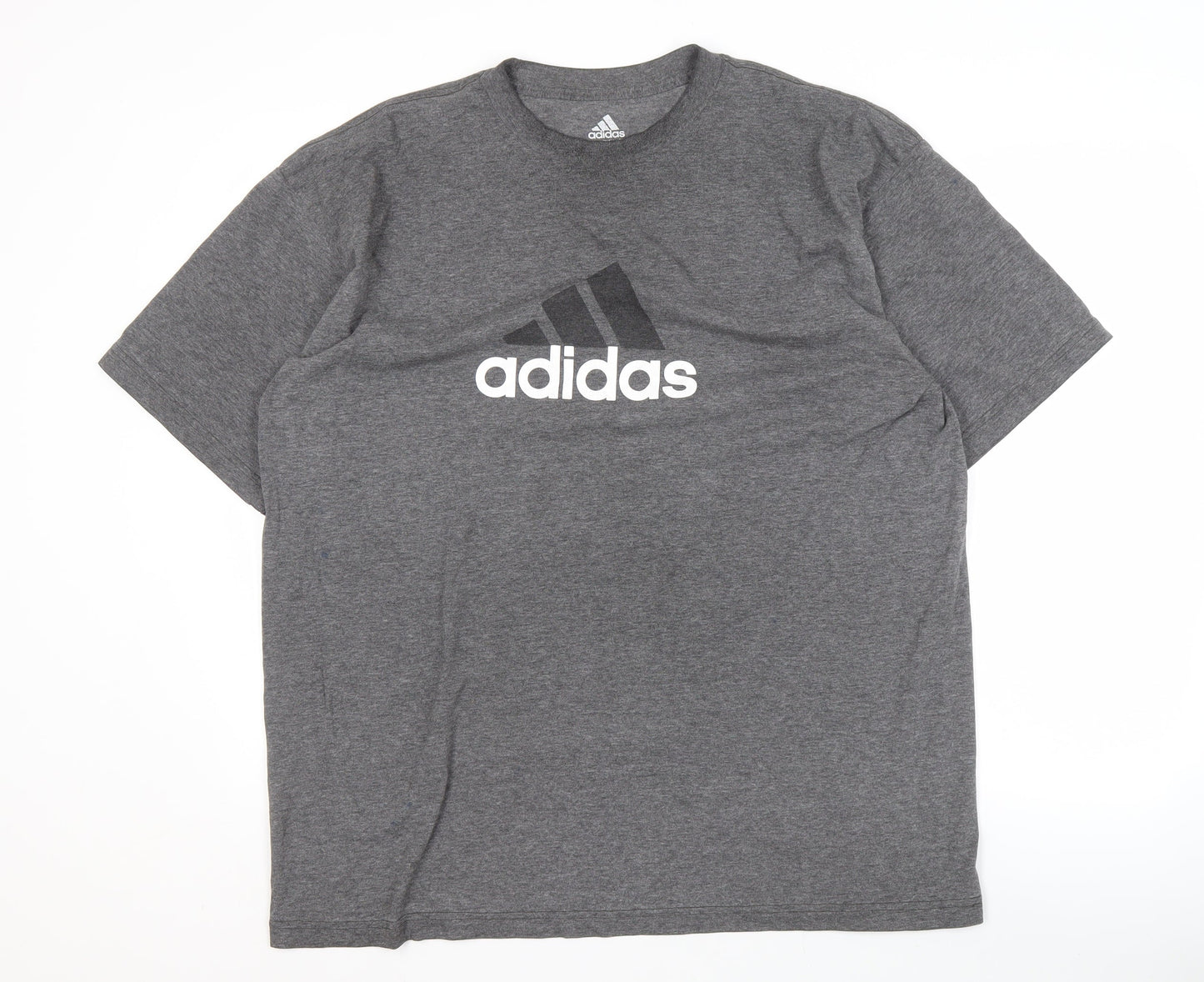 Adidas Men's Grey XL Logo T-Shirt Short Sleeve