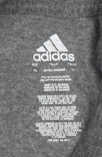 Adidas Men's Grey XL Logo T-Shirt Short Sleeve