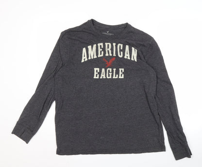 Mens UK Size L American Eagle Grey  T-Shirt