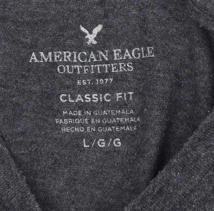 Mens UK Size L American Eagle Grey  T-Shirt
