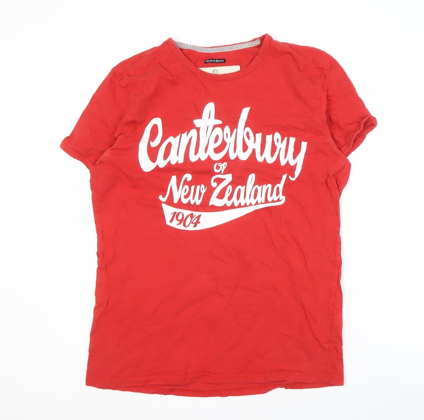 Mens UK Size L Canterbury Red  T-Shirt