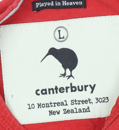 Mens UK Size L Canterbury Red  T-Shirt