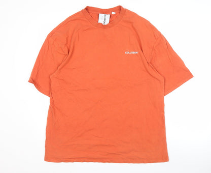 Mens UK Size L COLLUSION Orange  T-Shirt
