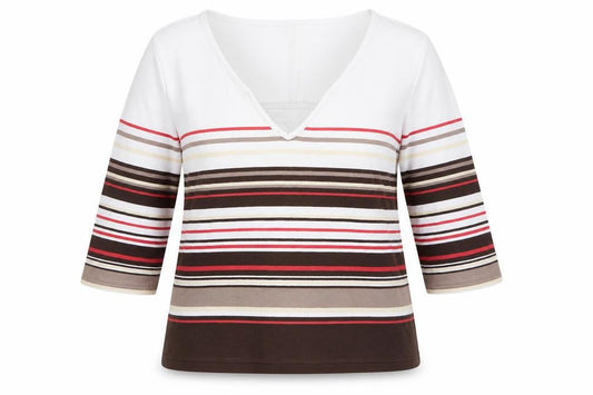 Womens UK Size 18 Maine New England Multicoloured Basic T-Shirt
