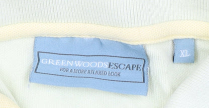Greenwoods Escape Men's Ivory Polo Shirt XL