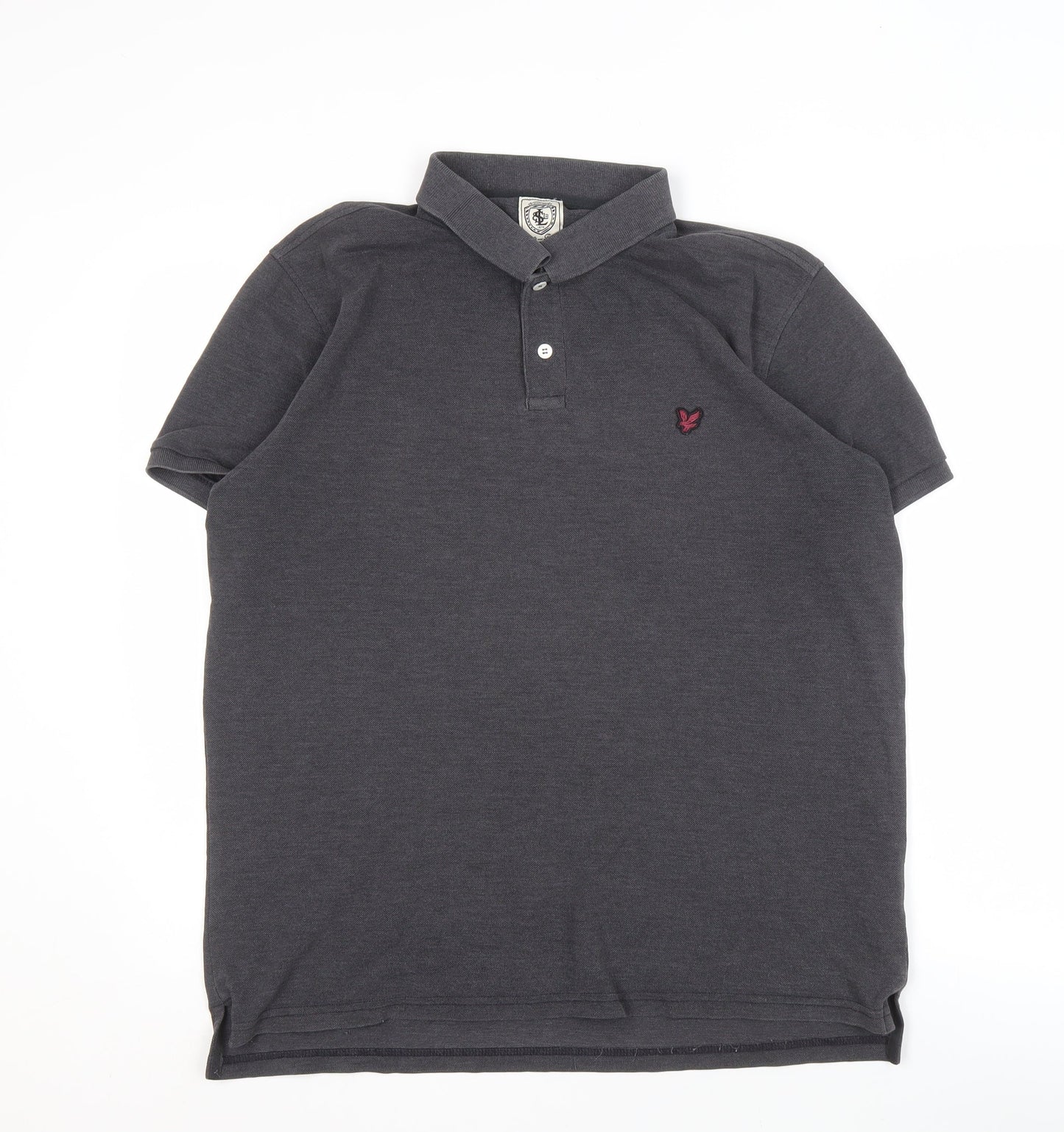 Lyle and Scott Men's Grey Polo Shirt, Size L