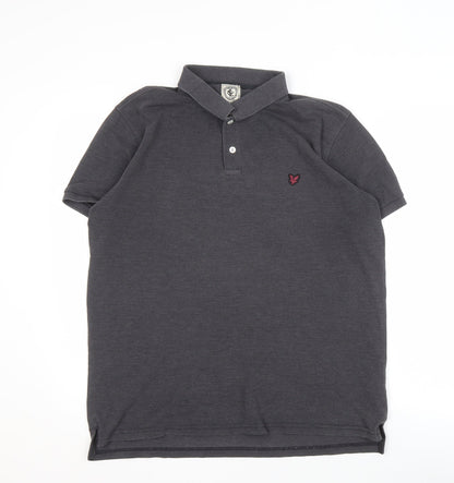 Lyle and Scott Men's Grey Polo Shirt, Size L