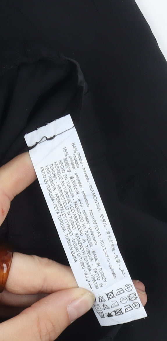 Womens UK Size M Zara   Black Trousers