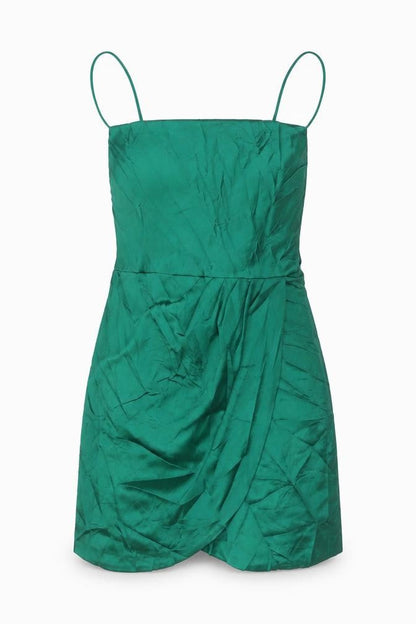 Zara Women's Green Slip Dress, Size S, Sleeveless