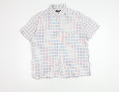 Marks and Spencer Men's Multicoloured Plaid Shirt L