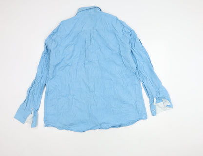 Jacamo Men's Blue XL Long Sleeve Button-Up Shirt