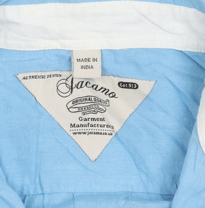 Jacamo Men's Blue XL Long Sleeve Button-Up Shirt