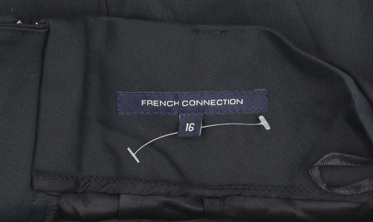 French Connection Women's Black Midi Pencil Skirt Size 16