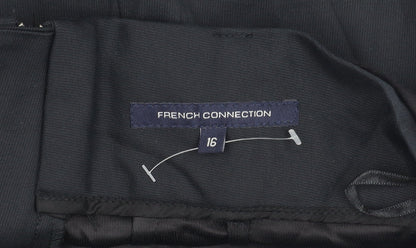 French Connection Women's Black Midi Pencil Skirt Size 16