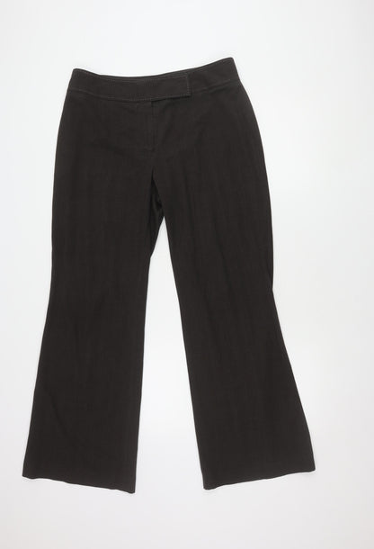 Next Women's Black Check Trousers Size 14 Regular