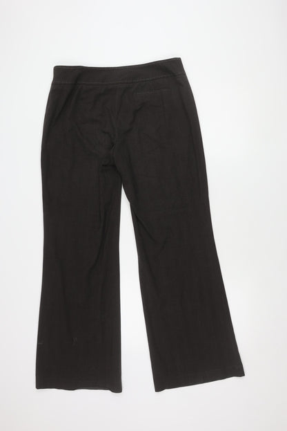 Next Women's Black Check Trousers Size 14 Regular