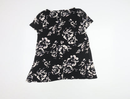 Womens UK Size 16 Marks and Spencer Black Tunic T-Shirt