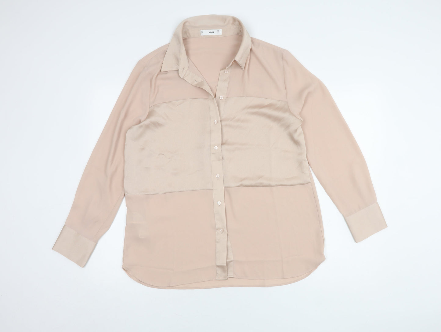Womens UK Size L MNG Beige Basic Blouse