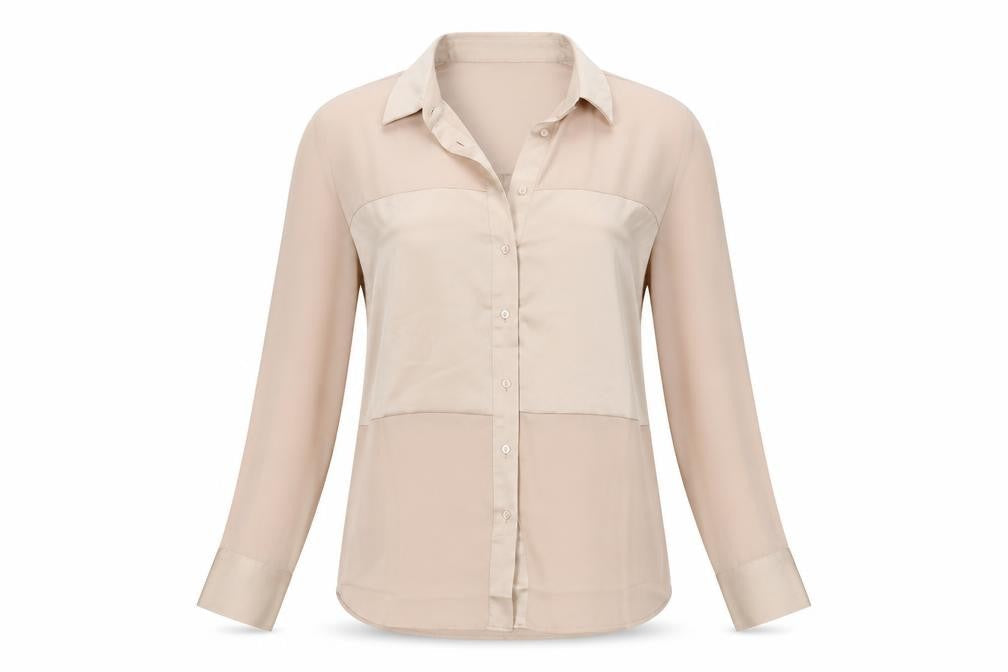 Womens UK Size L MNG Beige Basic Blouse