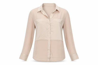 Womens UK Size L MNG Beige Basic Blouse