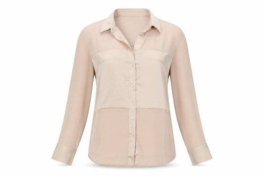 Womens UK Size L MNG Beige Basic Blouse
