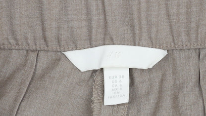 Womens UK Size 10 H&M Relaxed Fit Casual Beige Trousers