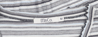 Womens UK Size M M&Co Multicoloured Basic T-Shirt